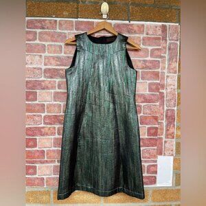 Jo No Fui emerald Metallic A-Line Shift Dress size 42/8